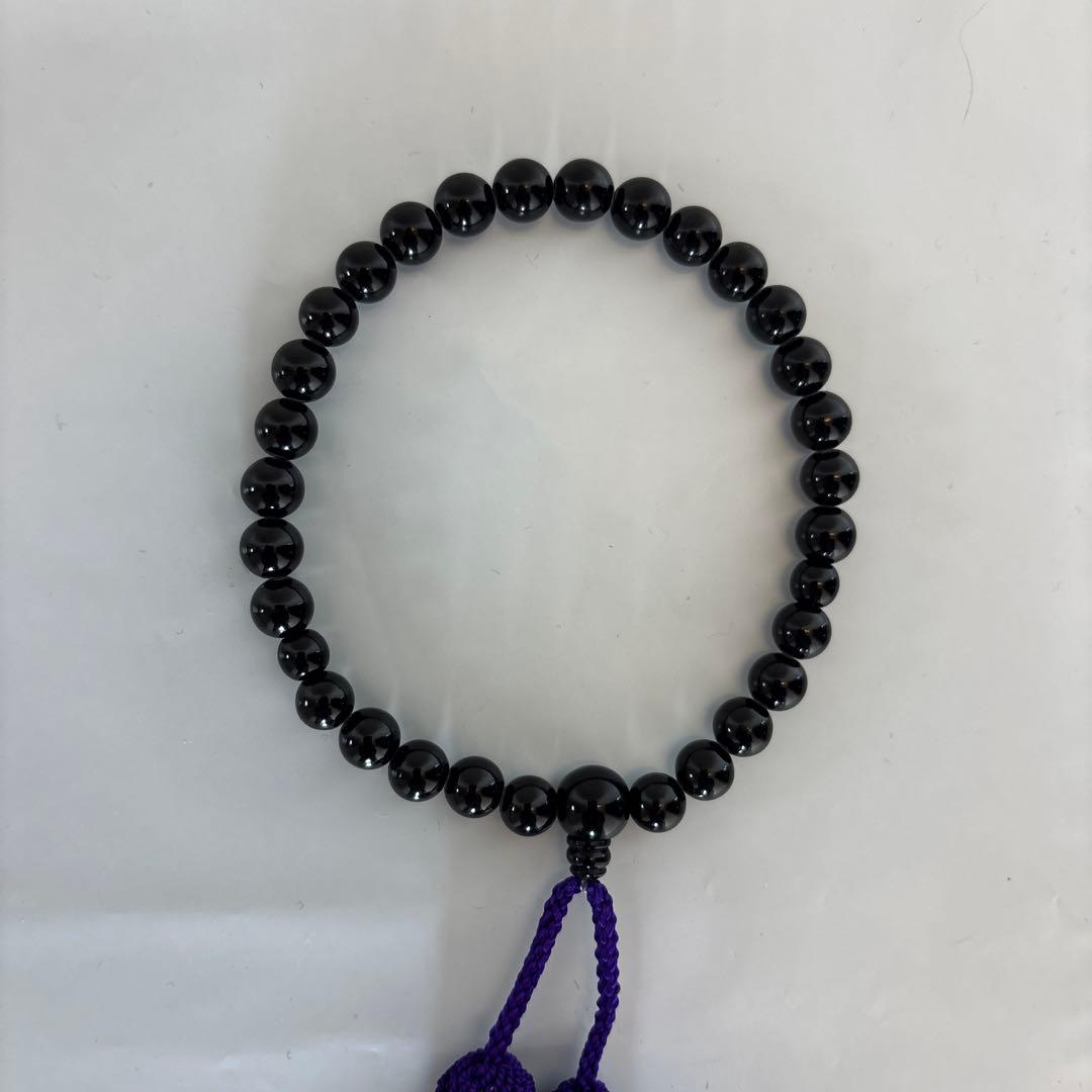 Unused item at a bargain price! Black Onyx Children's Casual Prayer Beads (Single-Strand Prayer Beads) for Exorcism and Wish Fulfillment
