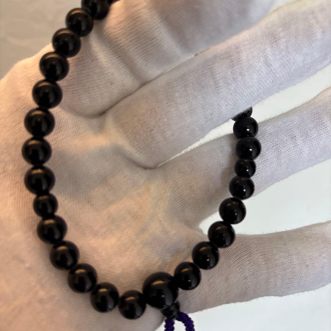 Unused item at a bargain price! Black Onyx Children's Casual Prayer Beads (Single-Strand Prayer Beads) for Exorcism and Wish Fulfillment