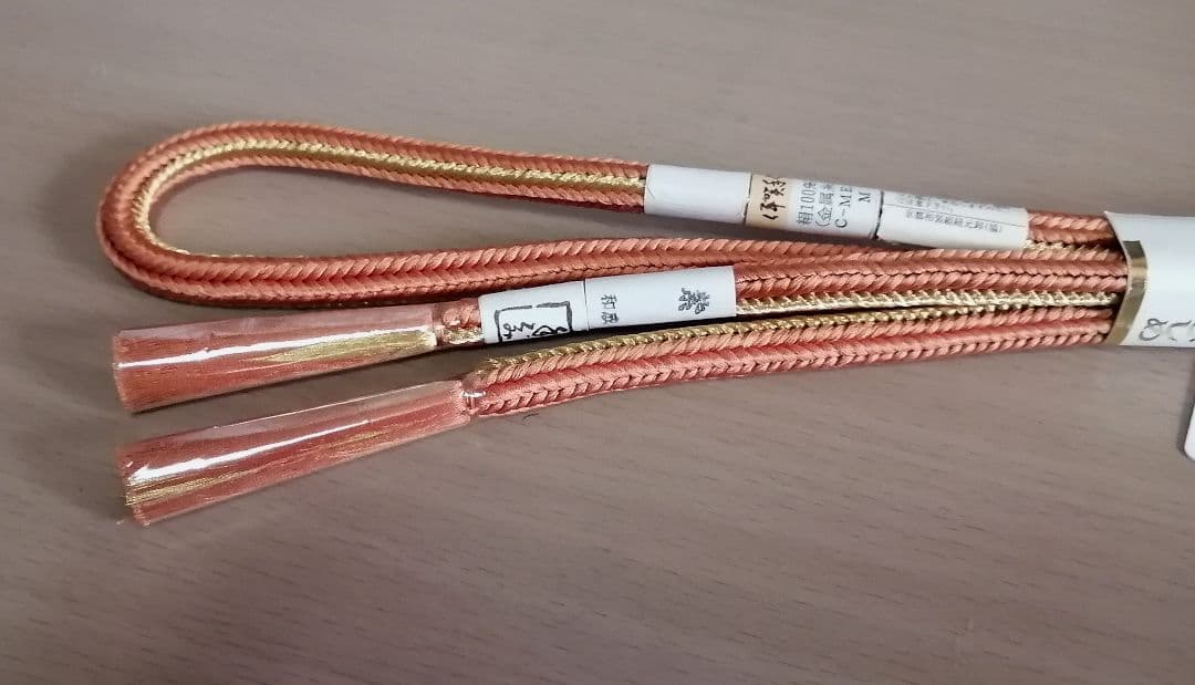 Iga Kumihimo Round Braid Kanmuri Braid Brown Silk Thread / Gold Metallic Thread Sale Price: ¥13,800