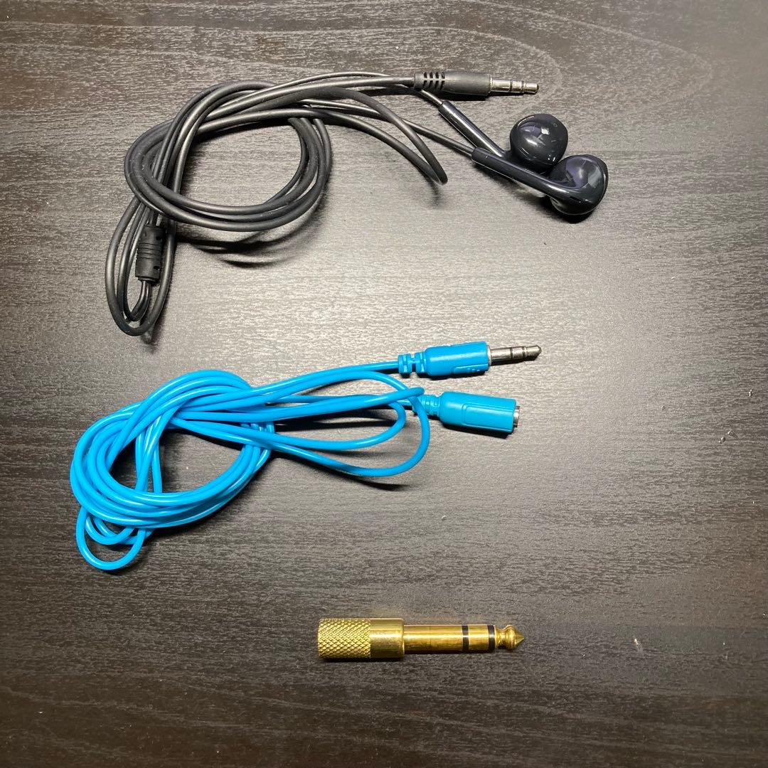Conversion Plug Stereo Standard Plug 3.5 → 6.3 + Extension + Earphones 3-Piece Set!!