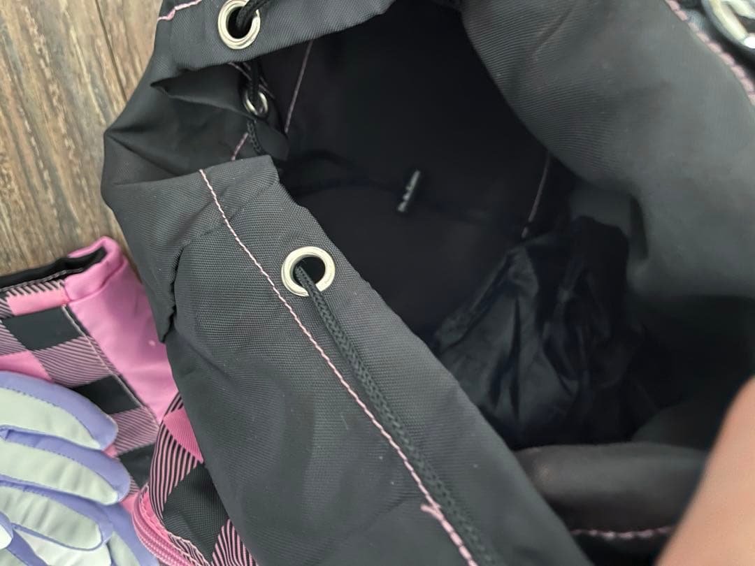 Junior ski boots (21cm), ski case, gloves, and goggles