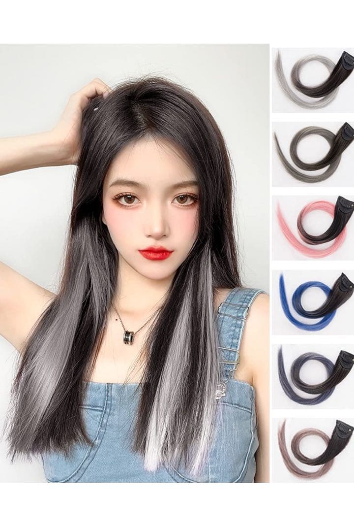 HIYE One-Touch Hair Extensions - Inner Color Black x Light Gray