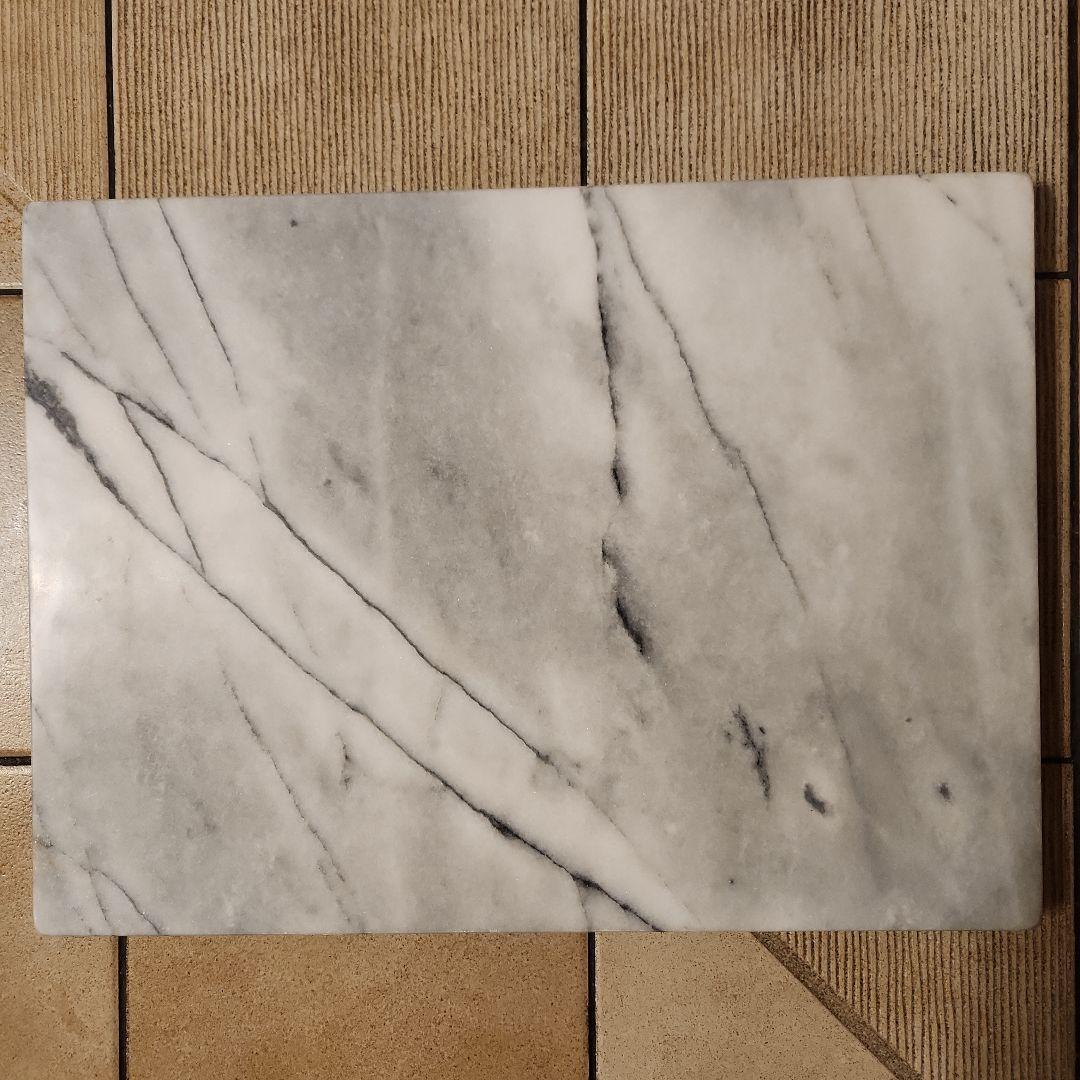 Marble pastry board and rolling pin set
