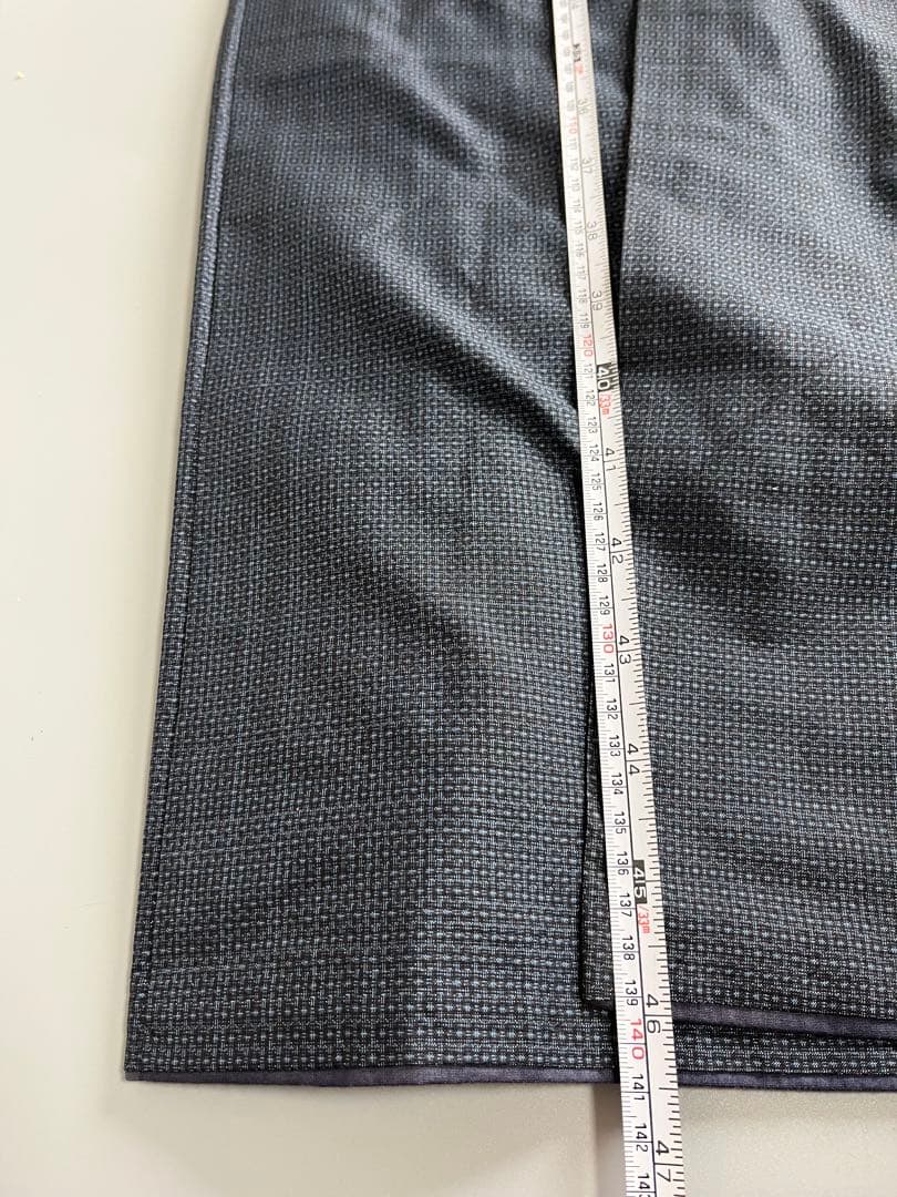 Men's Kimono Haori Ensemble 2-Piece Set Dark Navy 140cm (Defective Item)