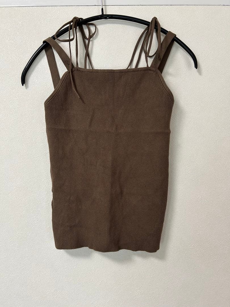 SNIDEL Brown Ribbed Camisole