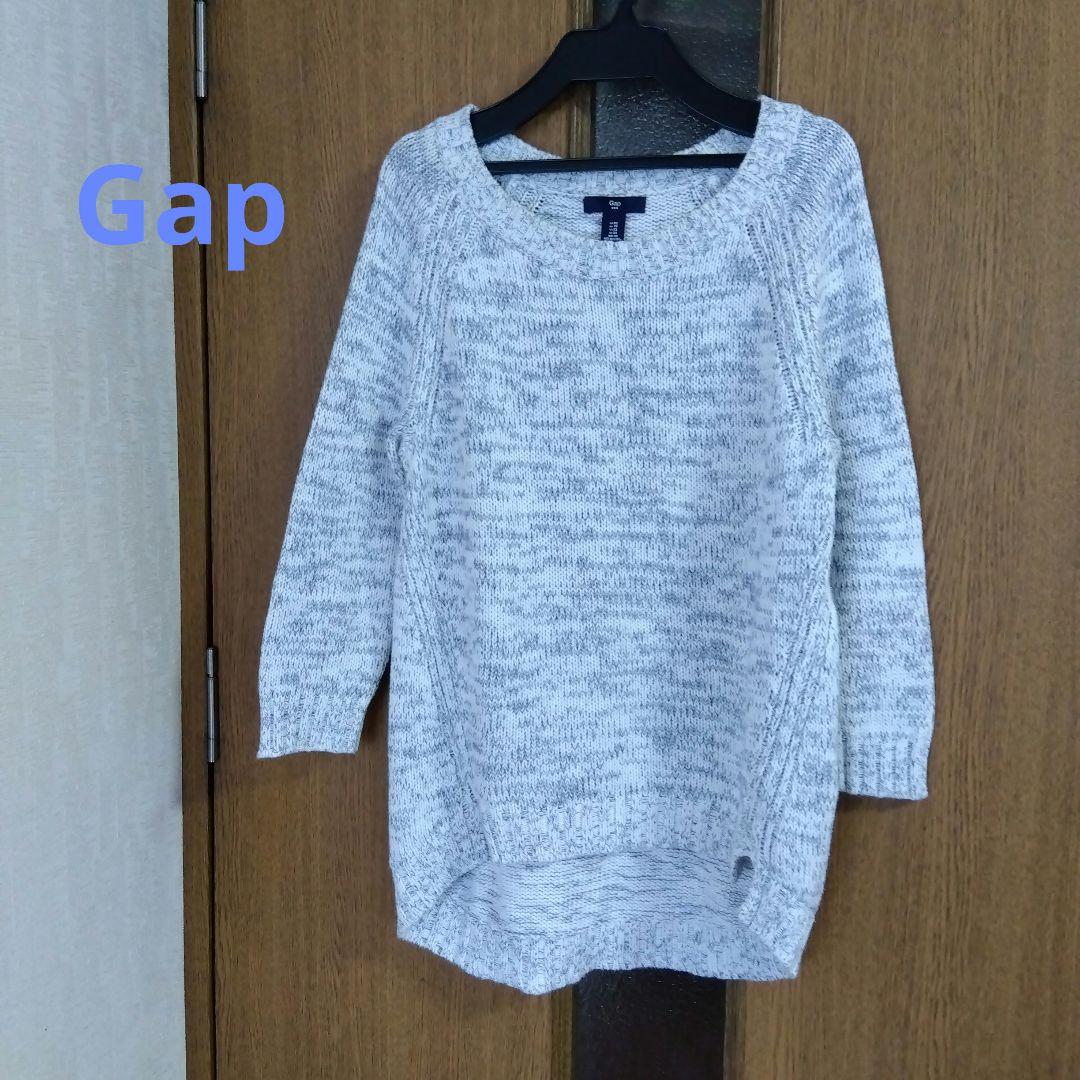 Gap Cotton Knit Spring Sweater, 3/4 Sleeve, Marble Pattern