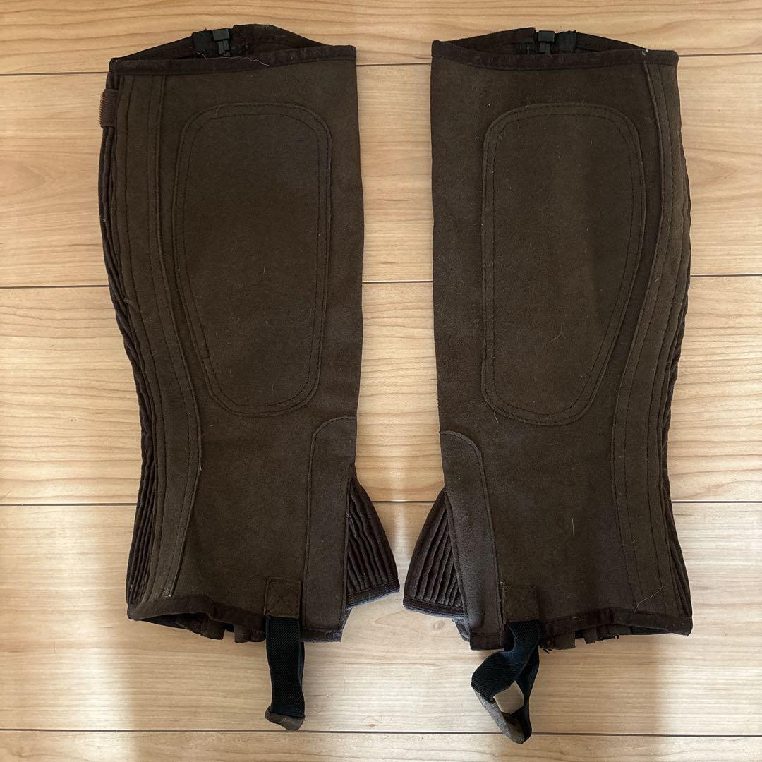 Cavallo Riding Chaps Gaiters Brown Suede-like M Size